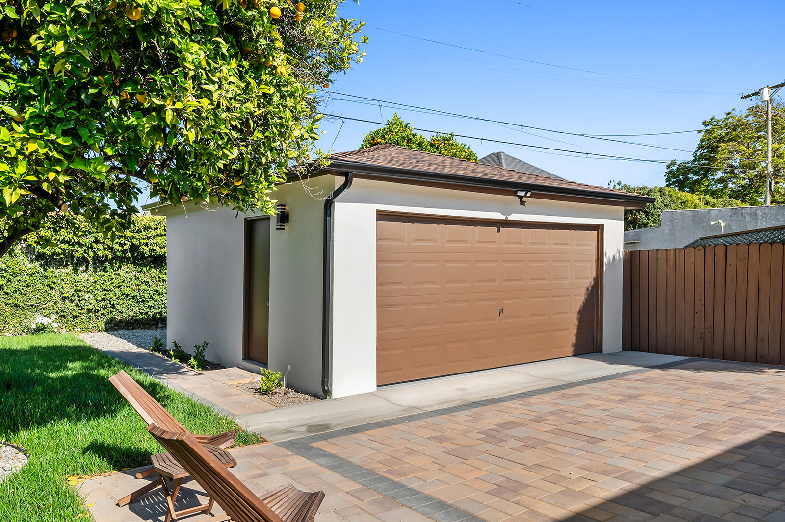 Detached two-car garage